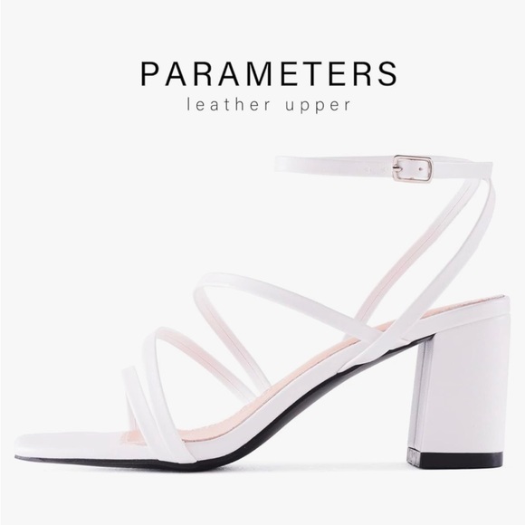 Amazon | White Strapped Heel heels - Picture 2 of 9